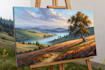 draw digital oil painting on canvas