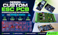 design custom esc pcb, schematics and bldc motor control for drones and robotics