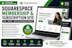 build a squarespace coaching, community training and subscription website