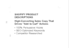 write high converting product descriptions for your shopify store