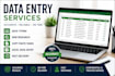 do accurate internet research and data entry