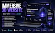 create an immersive 3d website using  three js and react