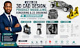 do 3d cad design , product modelling , rendering and 2d drawing in solid works