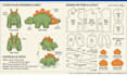 do soft flat sketch plush stuffed animal sewing pattern dinosaur reference sheet