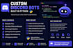 create a custom discord bot for your server with any features