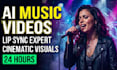 create realistic ai music video with lip sync and visual style for your songs