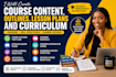 create online course curriculum, lesson plans, and learning materials