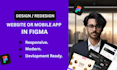 design responsive UI UX designs with prototype