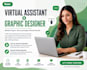 work as a virtual assistance and graphic designer