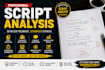 provide coverage, script treatment notes and analysis for screenplay, feedback