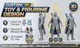 create custom 3d toy, figurine, miniature and 3d printable models