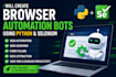 create browser automation bots using python and selenium