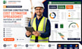 custom excel construction cost estimator material  labor calculator spreadsheet
