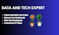 do python programming excel work and PPT presentations