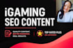 write igaming content that ranks and sounds nothing like ai