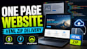 build a one page website and deliver an html zip