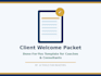 create a professional client welcome packet template for coaches and consultants