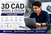 create 3d cad model stl file product design and technical drawings