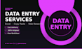 do fast and accurate data entry, copy paste, and excel data management