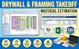 do drywall framing quantity takeoff planswift material cost estimate
