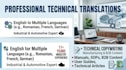 provide expert technical translation for automotive and industrial docs