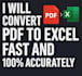 convert PDF to excel with high accuracy