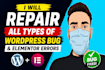 repair all types of wordpress bug and elementor errors