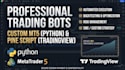 build custom pine script indicators and python mt5 trading bots