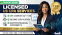 write a licensed CPA letter and audited financial statements