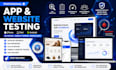 app testing website iphone pad android usability testing qa website audit