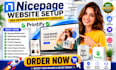 set up nicepage website seo optimization print on demand printify catalog
