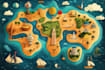 design unique vector or isometric map art