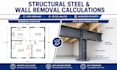 design structural steel beam calculations and load bearing wall removal design