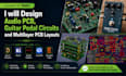 design audio pcb, guitar pedal circuits and multilayer pcb layouts