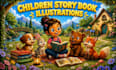 create cute cartoonish children book illustrations
