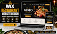 create professional wix website for restaurants and cafes