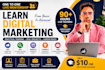 teach you complete digital marketing one to one