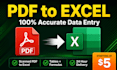 convert pdf file excel