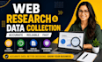 do web research, data collection, excel data entry, and lead generation