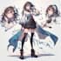 anime character an illustration and anime character