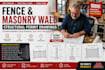 design fence masonry wall structural permit drawings