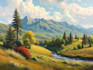 paint landscape in oil painting