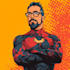 design an amazing superhero pop art