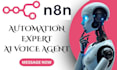 ai voice agent ai cold caller multi ai agent n8n make com vapi ai receptionist