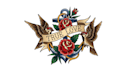 make old school tattoo logo design