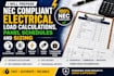 prepare nec compliant electrical load calculations, panel schedules and sizing