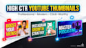 design professional youtube thumbnails with high CTR