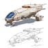 create sci fi spaceship art and futuristic illustrations