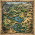 create a fantasy map in parchment style