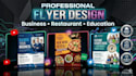 design professional flyer, poster and banner